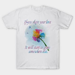 Dandelion, Love, Motivation, Quote, Flower T-Shirt